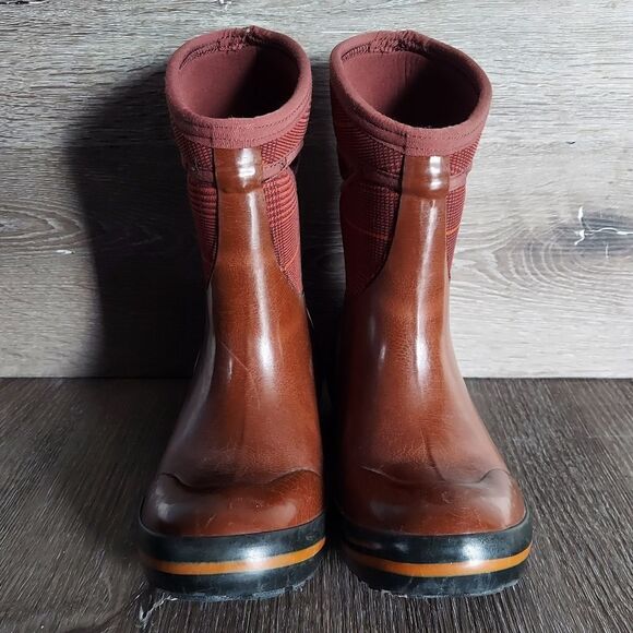 Bogs Plimsoll Prince Of Wales Mid Plaid Boots Size 6 - Picture 2 of 9
